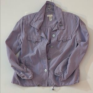 Chico’s lightweight purple packable jacket